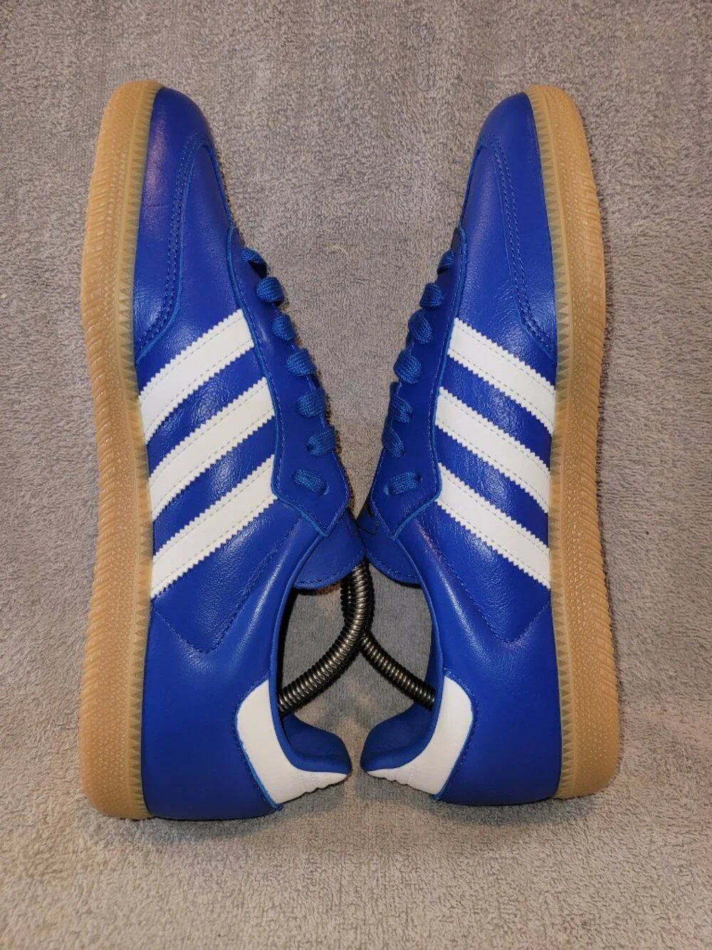 Adidas Samba OG Originals Athletic Shoes In Blue White Tan Gum Men's Size 10